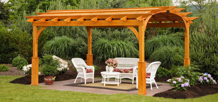 Cedar Wood Pergola Installation in Newhall, CA