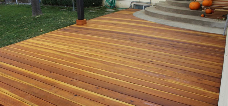 Smooth Redwood Decking in Newhall, CA